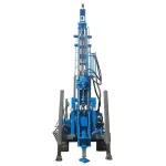 Crawler Type Water Drill Rig – 350m Depth-Rotary torque: 3000–10500 Nm